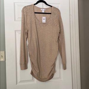 Motherhood Maternity beige pullover sweater